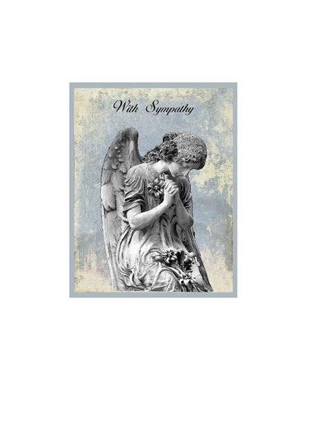 Sympathy Card With Angel Digital - Etsy