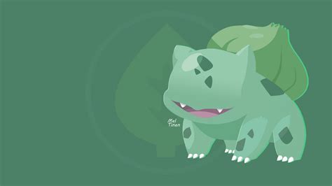 Bulbasaur - Minimalist Wallpaper by Meleusou on DeviantArt