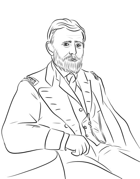 Ulysses S Grant Coloring Page Colouringpages