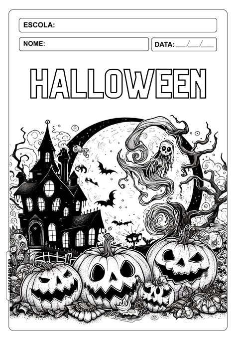 Desenhos De Halloween Assustadores Para Colorir