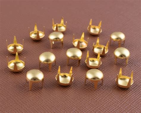 Nailheads Studsmini Round Dome Gold Claw Studs7mm Metal Etsy