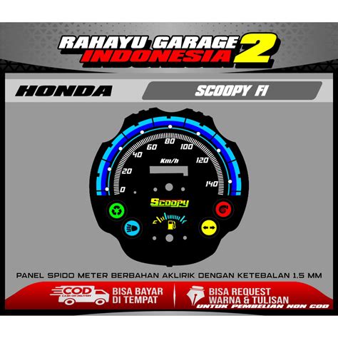 Jual Papan Speedometer Custom Scoopy Fi Panel Spido Meter Custom Scoopy