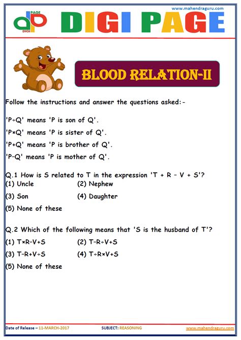 Dp Blood Relation Mar Important For Sbi Po Best