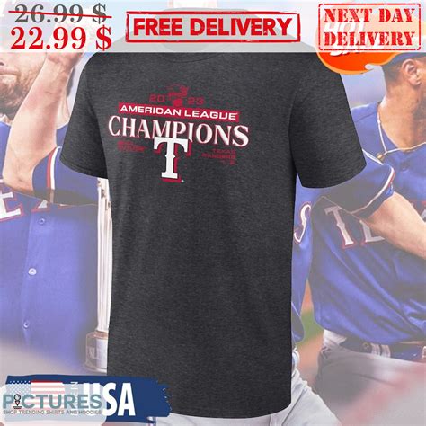 Free Shipping Texas Rangers 2023 American League Champions Mlb Shirt