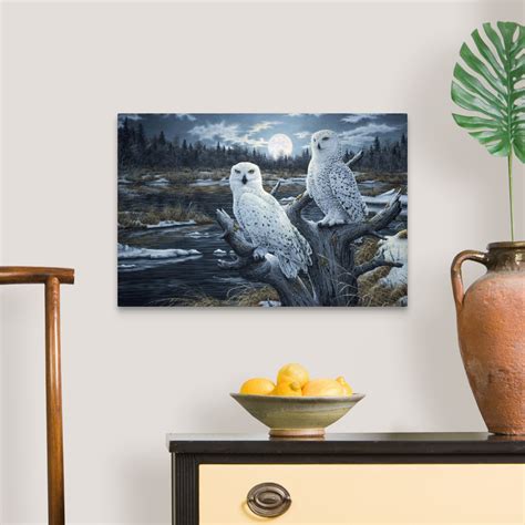 Snowy Owls Canvas Wall Art Print, Owl Home Decor | eBay