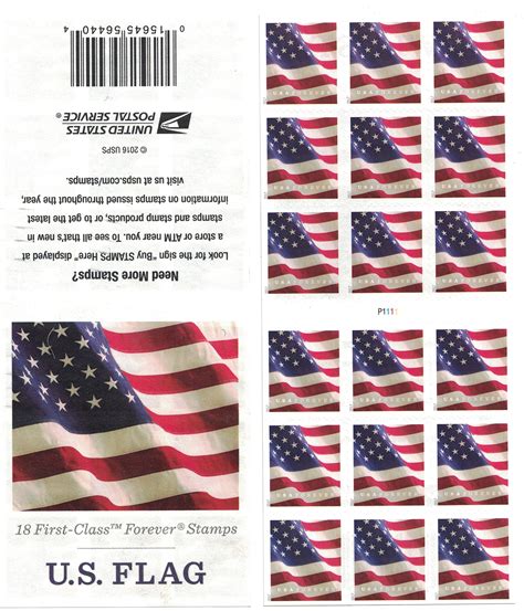 Usps Us Flag 2017 Forever Stamps Atm Sheet Of 18 Stamps Ebay