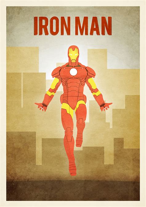 Ironman Retro Poster Iron Man Retro Poster Unique Poster