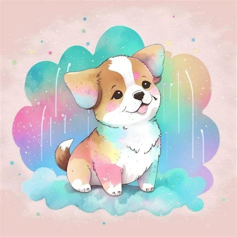Premium Photo Dog Puppy Cute Abstract Pastel