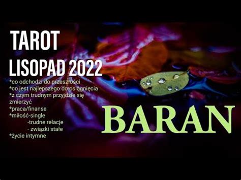 BARAN LISTOPAD 2022 TAROT horoskop miesięczny YouTube