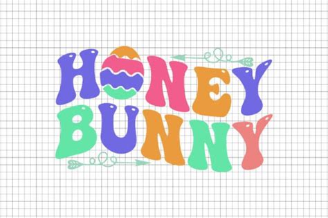 Honey Bunny Retro Easter SVG Design Graphic By MightyPejes Creative