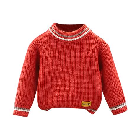 Coerni Boys And Girls Autumn And Winter Pullover Solid Color Round Neck Loose Korean Sweater 18