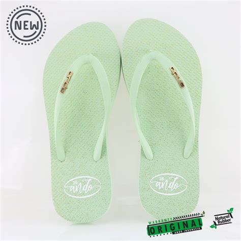 Jual NEW Ando Nice Glitter Mint Sandal Jepit Wanita Terbaru 2023