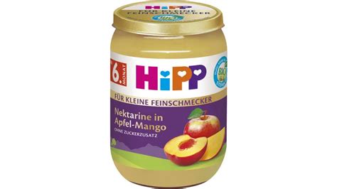 HiPP Früchte 190g Für kleine Feinschmecker Nektarine in Apfel Mango