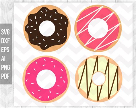 Donut Svg Sprinkles Donut Svg Donuts Clipart Dessert Etsy