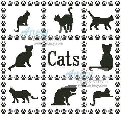 Cross Stitch Black Cat Cross Stitch Patterns