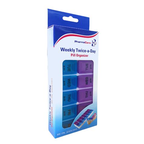 PharmaCare - Pharmacare Twice a Day Weekly Pill Organizer