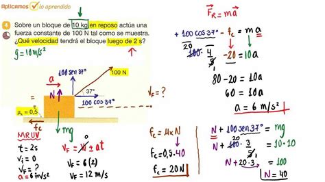 Segunda Ley De Newton Dinamica Lineal Problema 04 Youtube