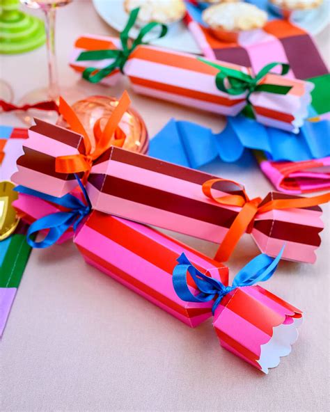 Colourful Red And Pink Stripe Christmas Crackers By Maddison Ball Creative