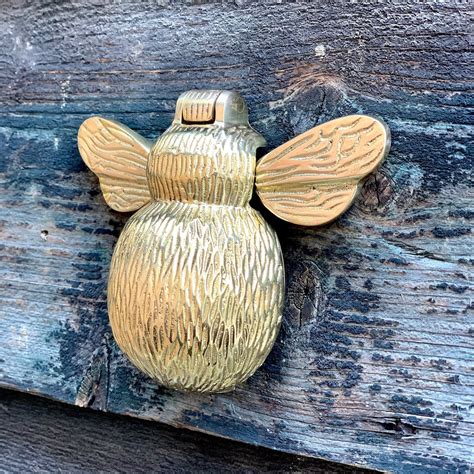 Solid Brass Bumble Bee Door Knocker Antique Vintage Country Etsy