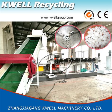 Single Screw Plastic Recycling Machine Compactor Type PE PP Flake