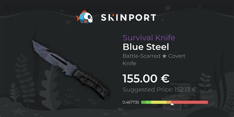 Survival Knife Blue Steel Battle Scarred Csgo Skinport