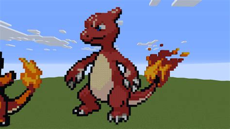 [Minecraft] Charmeleon Pixel Art by PikachuGamingMC on DeviantArt