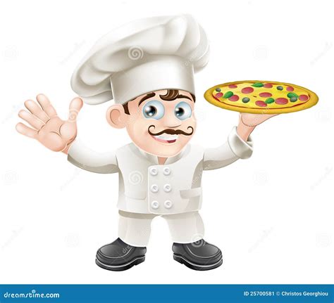 Italian Pizza Chef Cartoon Stock Image - Image: 25700581