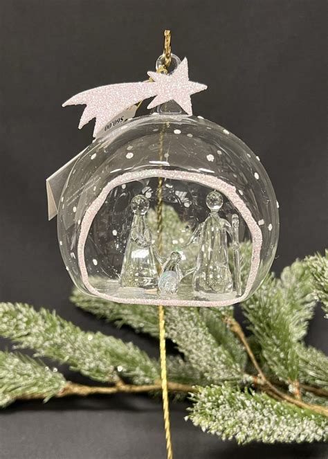 Glass Globe Nativity Ornament Mcgivney Center T Shop