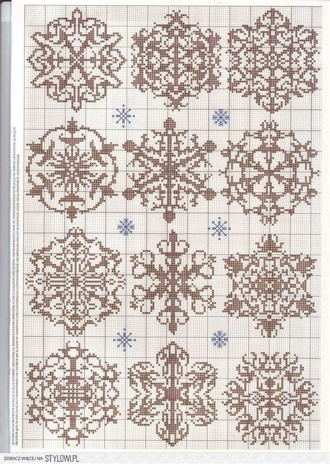 Norweski Wz R Haft Krzy Ykowy Snowflake Cross Stitch Cross Stitch