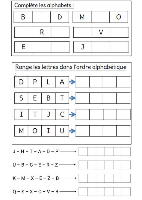 Ranger les mots dans l ordre alphabétique en primaire CE1 CE2 Okibata