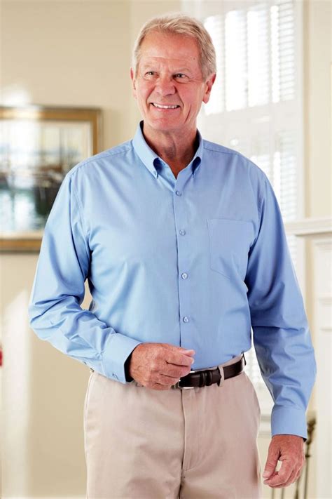 Long Sleeve Stain Resistant Shirt W Velcro® Brand Fasteners Adaptive Clothing For Seniors