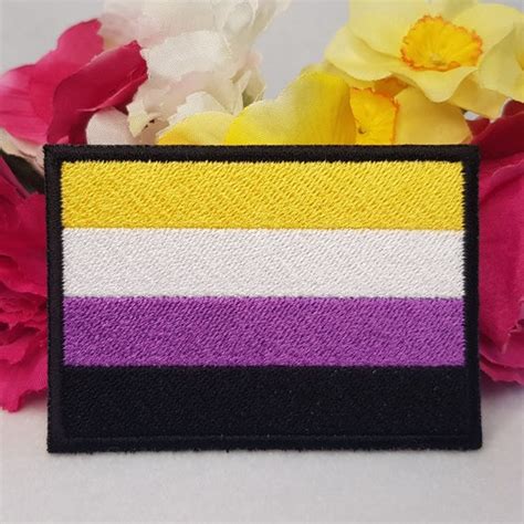 Bi Sexual Pride Flag Embroidered Patch Iron On Velcro Or Sew Etsy