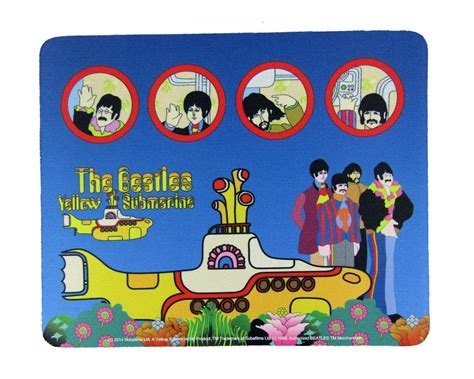 Beatles Yellow Submarine Characters Navy Blue Mouse Pad New Official ...