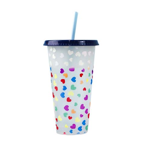 Lijcc Creative Water Cup Love Plastic Transparent Cup Creative Water