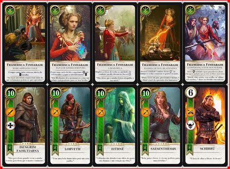 Cd Projekt Red Fans The Witcher 3 Wild Hunt Todas As Gwent Cards Para Impressão Em Português