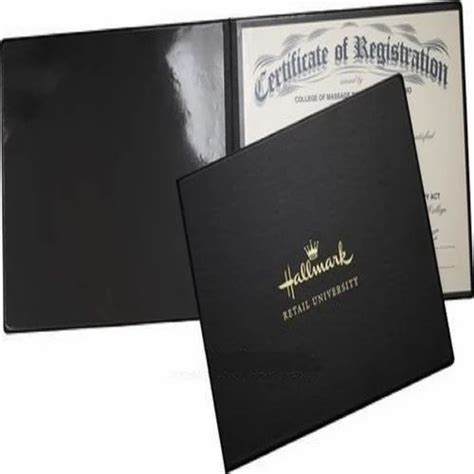 High Qulaity Pu Leather Certificate Holder For Daily Use Promotional