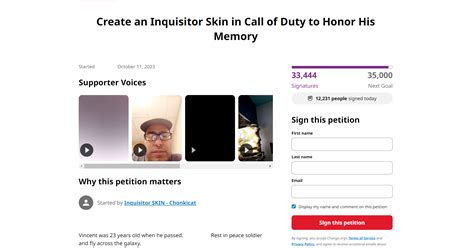 Honoring Inquisitor Ghost: Petition For A Call Of Duty Skin - The Nature Hero