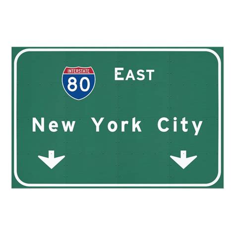 New York City Interstate Highway Freeway Road Sign Zazzle Highway