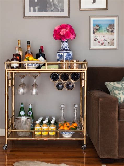 15 Delightful Comact Bar Cart Design Ideas For Small Spaces