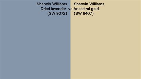 Sherwin Williams Dried Lavender Vs Ancestral Gold Side By Side Comparison