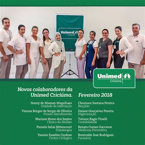 Conheça Os Novos Colaboradores Da Unimed Unimed