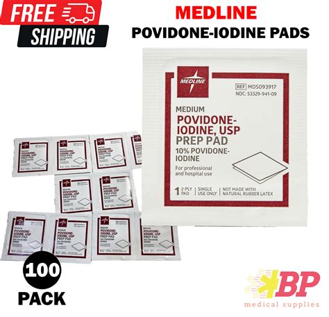 Medline Povidone Iodine Prep Pads 100pk Mds093917h For Sale Online EBay