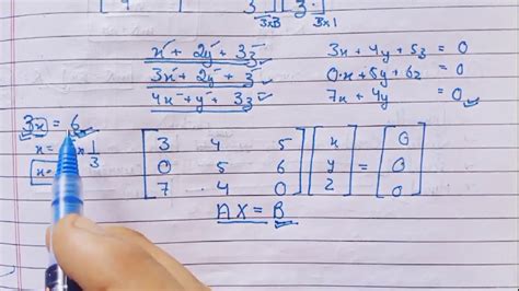 Solving Linear Equations Determinant Youtube