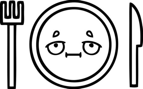 Plate Line Drawing Vector Art Icons And Graphics For Free Download