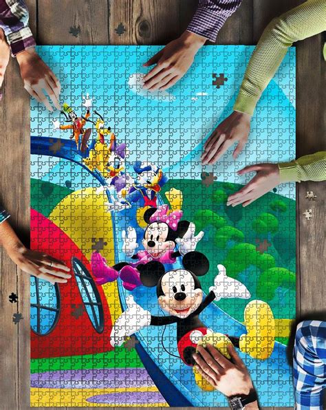 Mickey And Friends Playing Game Jigsaw Mock Puzzle – CA Go Canvas