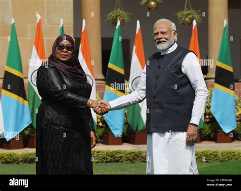 Tanzanian President Samia Suluhu Hassan Left Meets With Prime