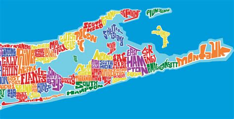 Long Island Town Type Map Poster – I Lost My Dog