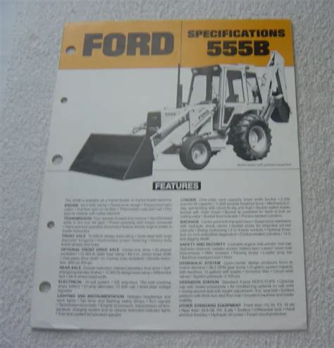 Ford 550 And 555 Tractor Loader Backhoe Tlb Service Repair Manual Eur 36 44 Picclick Fr