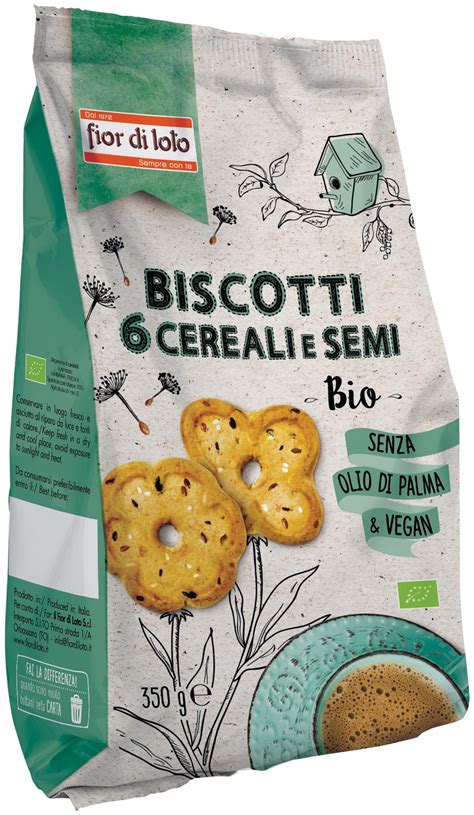 Biscotti Ai Cereali E Semi Fior Di Loto Agricoltura Biologica Naturas