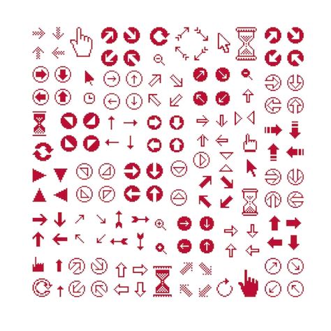 Premium Vector Vector Flat 8 Bit Icons Collection Of Simple